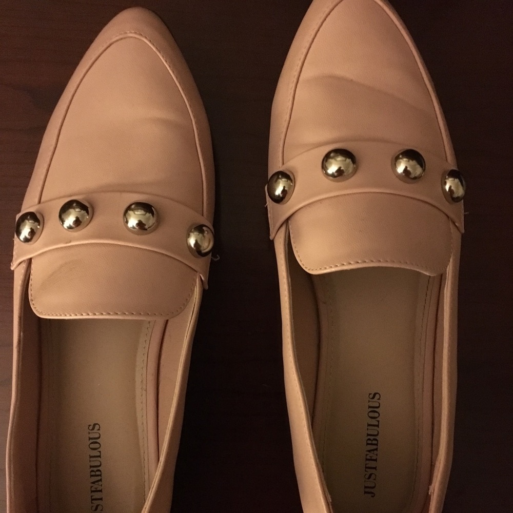 JustFab blush flats